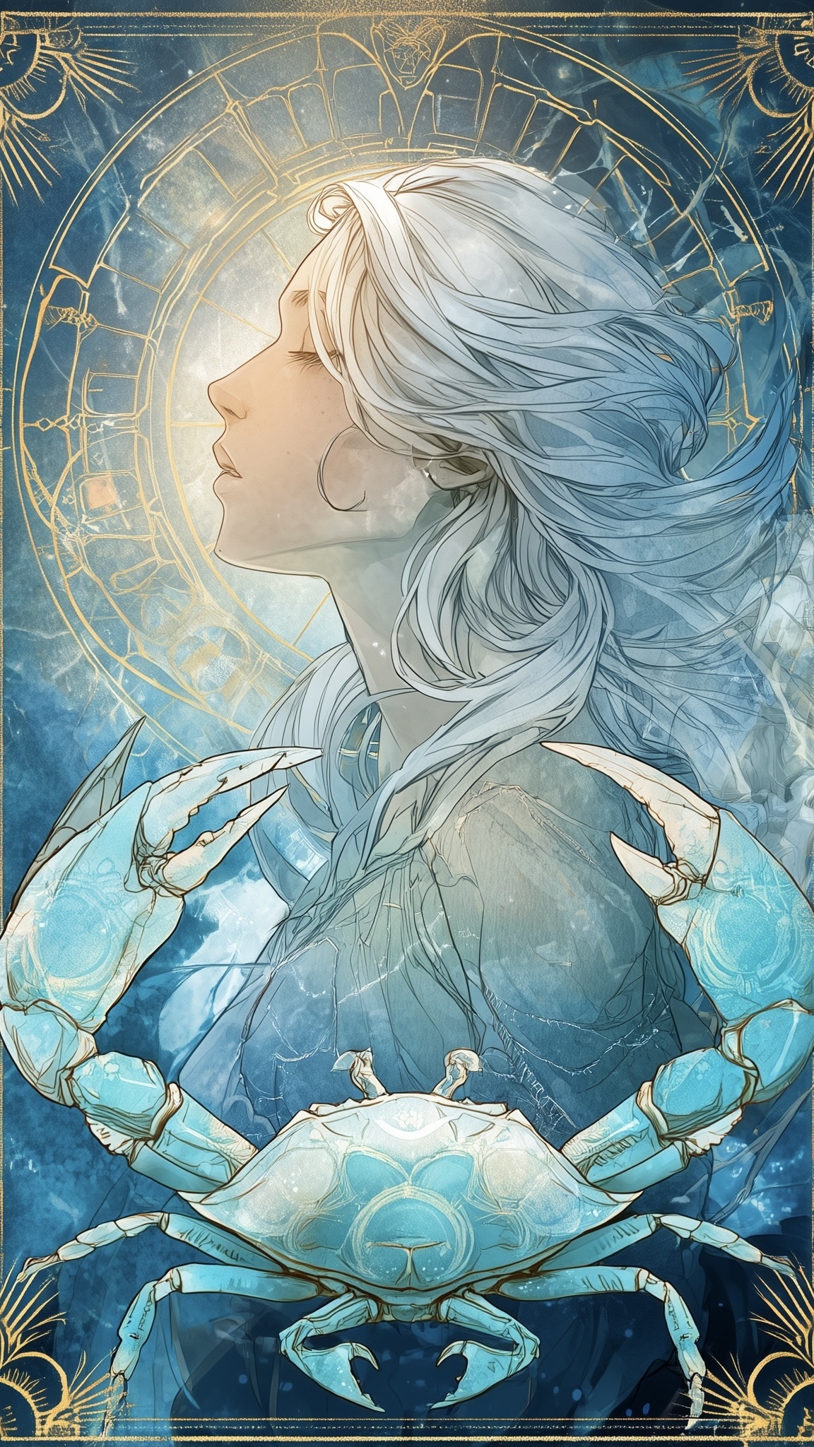 Cancer zodiac card - Water element