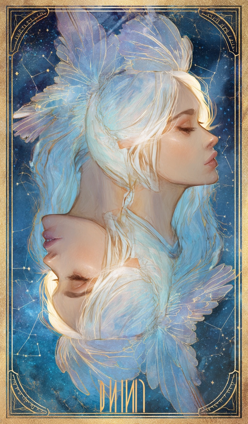 Gemini zodiac card - Air element