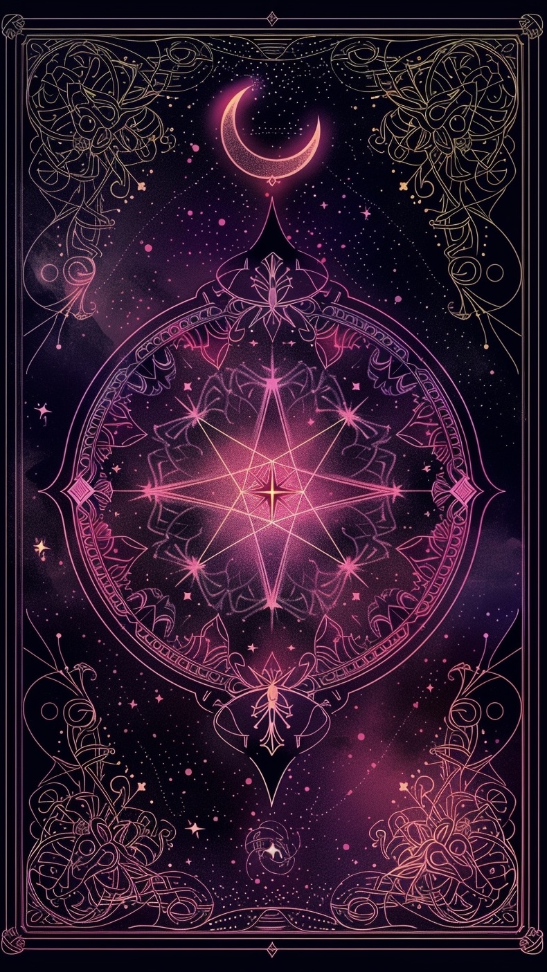 Pisces zodiac card - Water element